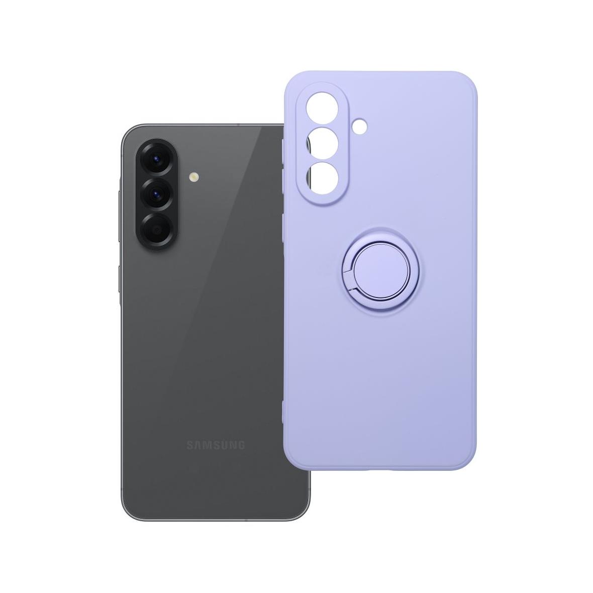 Futerał do Samsung A56 5G Silicone Ring fioletowy