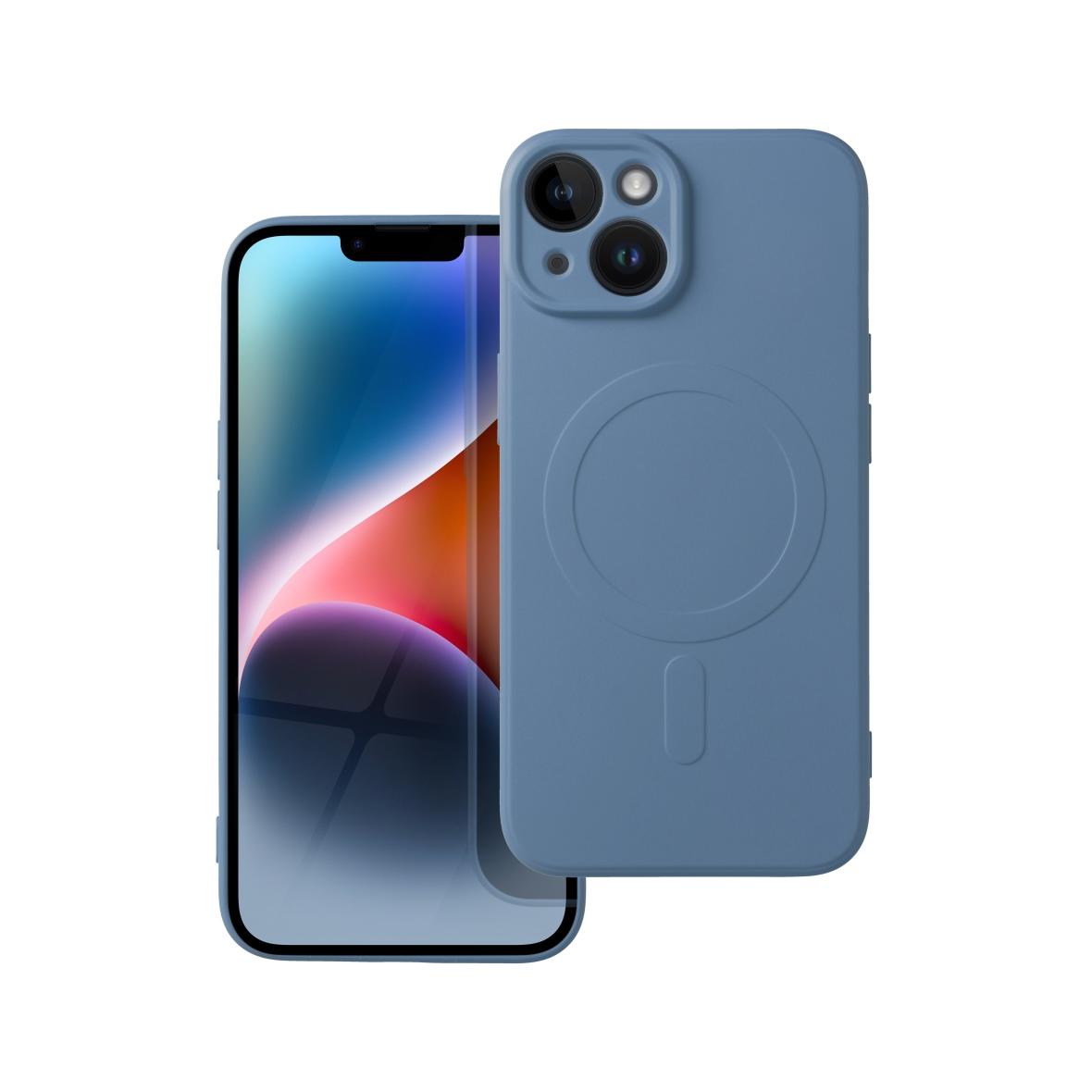 Futerał do iPhone 14 Silicone Mag Cover zgodny z MagSafe niebieski