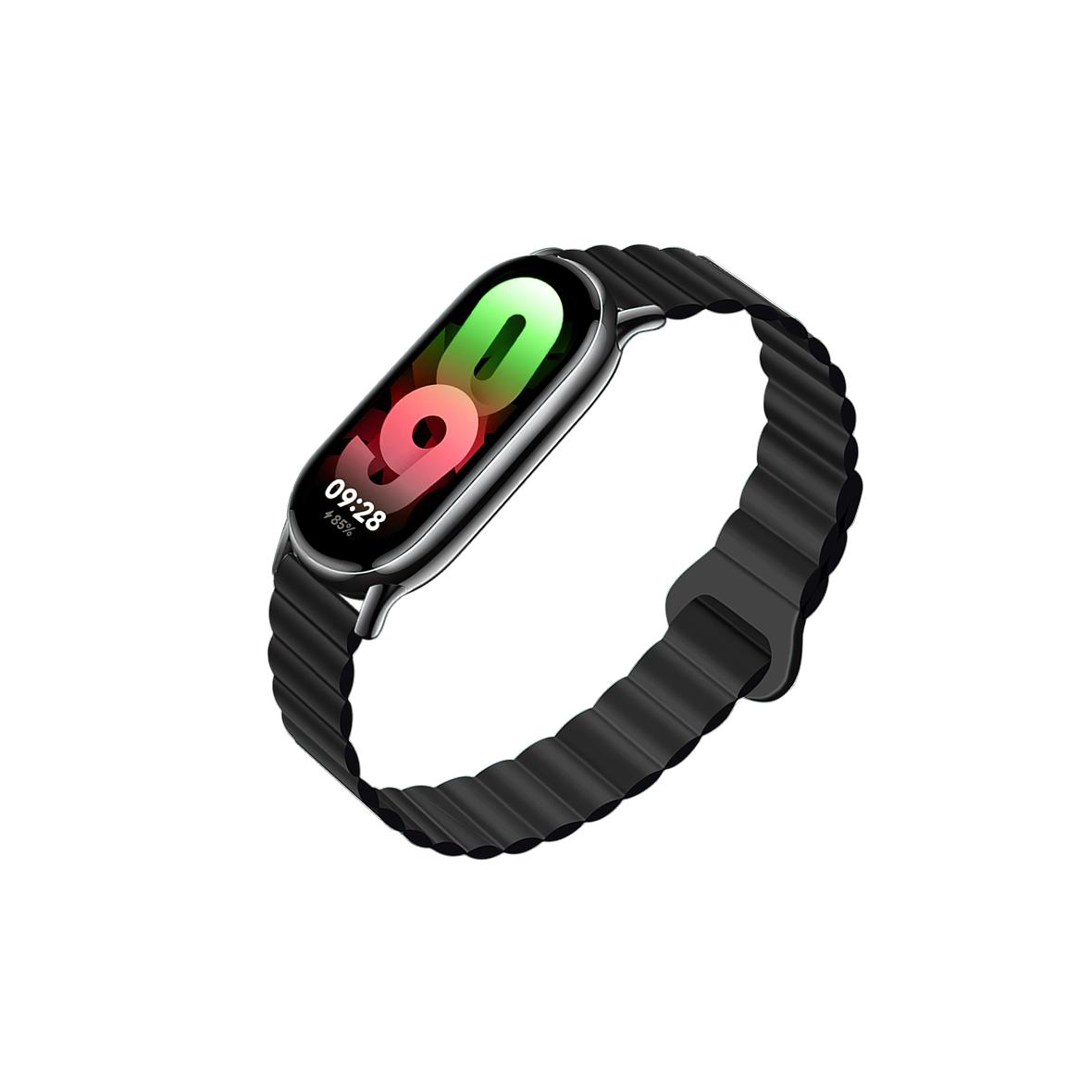 Pasek do Mi Band 8 Xiaomi Forcell F-Design FX8 sprzączka silikon czarny