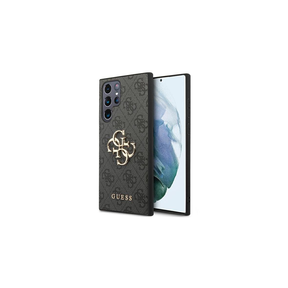 GUESS futerał do SAMSUNG S24 Ultra GUHCS24L4GMGGR (Leather 4G Metal Logo) czarny