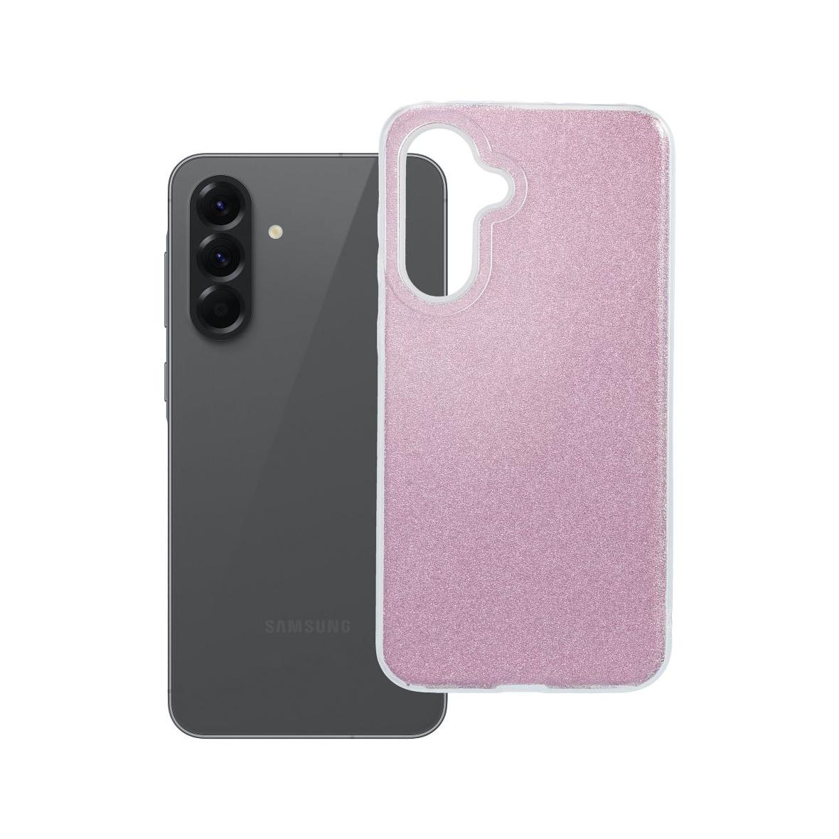 Futerał do Samsung A56 5G Shining różowy