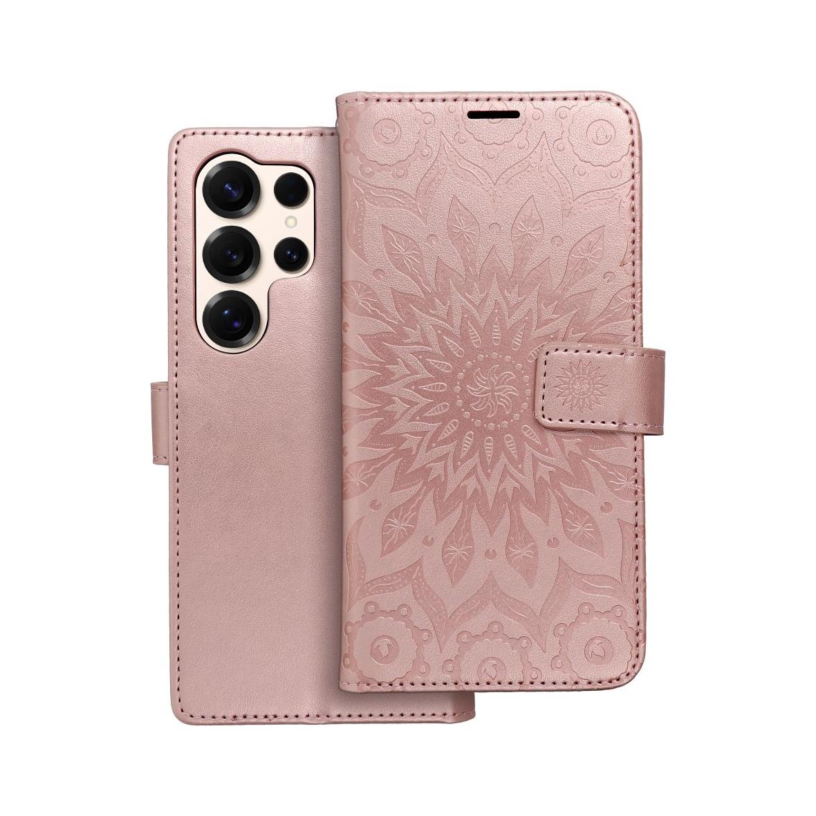 Etui z klapką na Samsung S25 ULTRA Mezzo Book mandala złoto-różowe