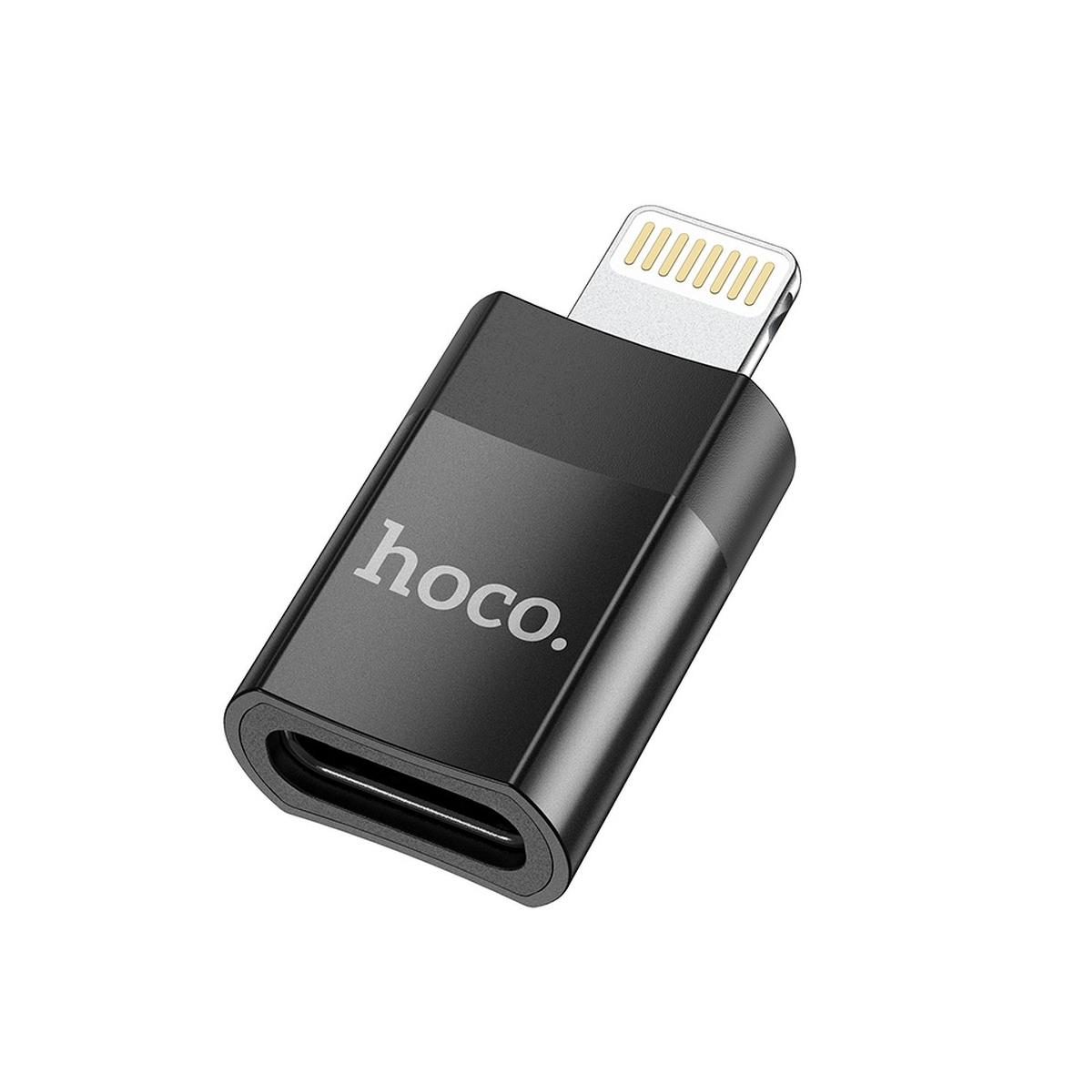 Adapter USB C do Lightning Hoco UA17 czarny
