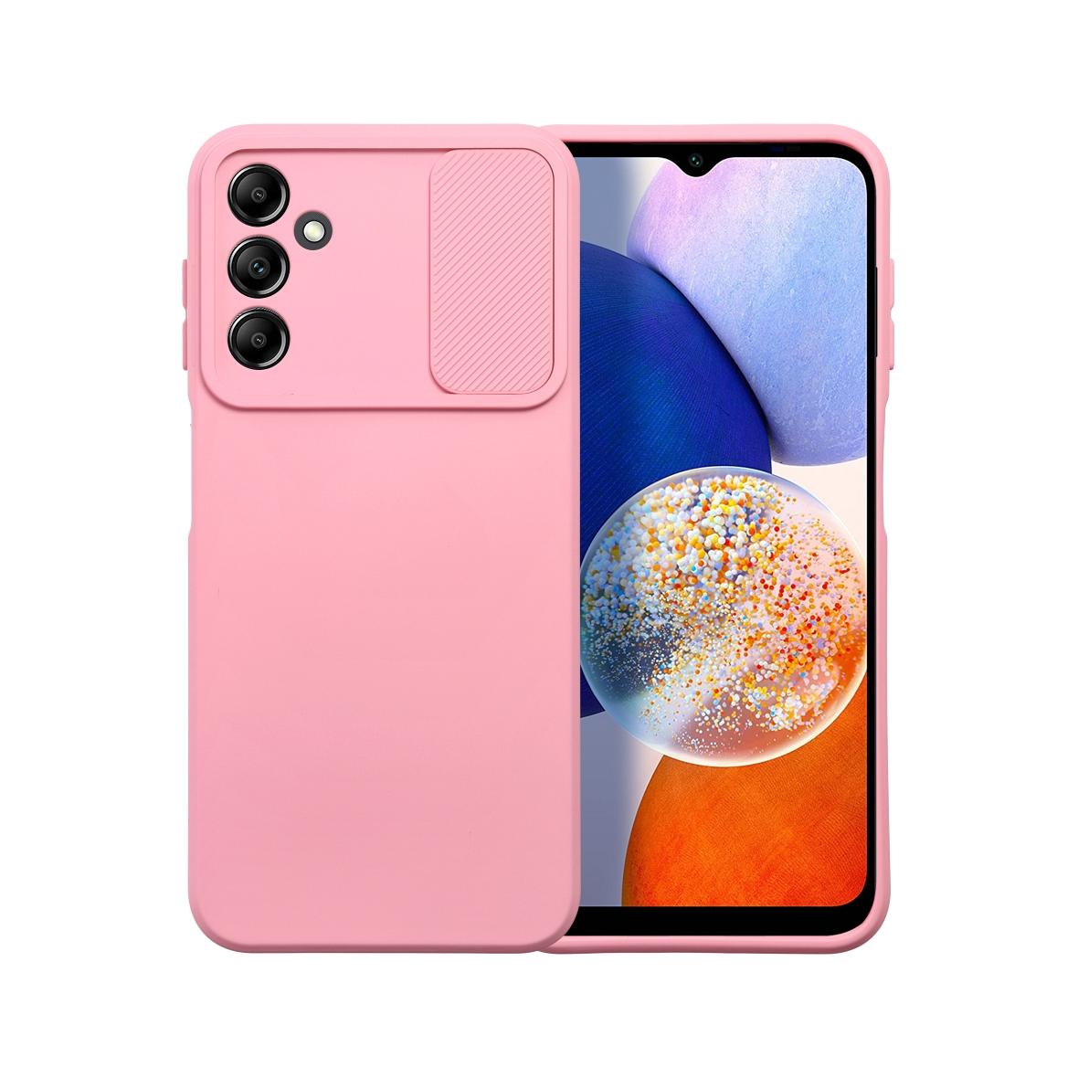 Futerał do Samsung A14 5G / A14 4G Slide jasnoróżowy