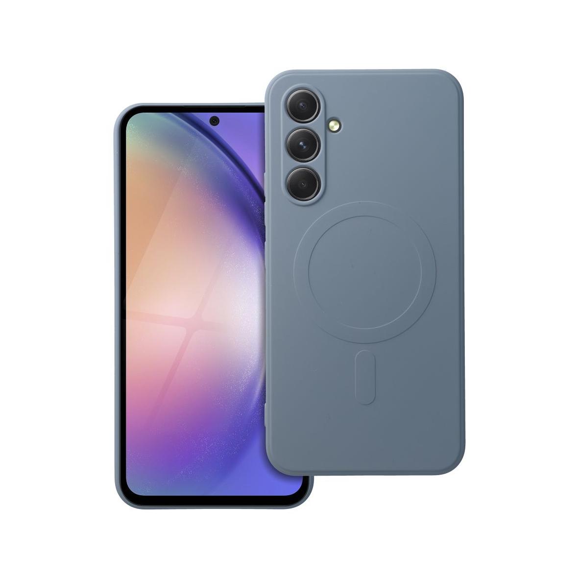 Futerał do Samsung A54 Silicone Mag Cover zgodny z MagSafe jasnoniebieski