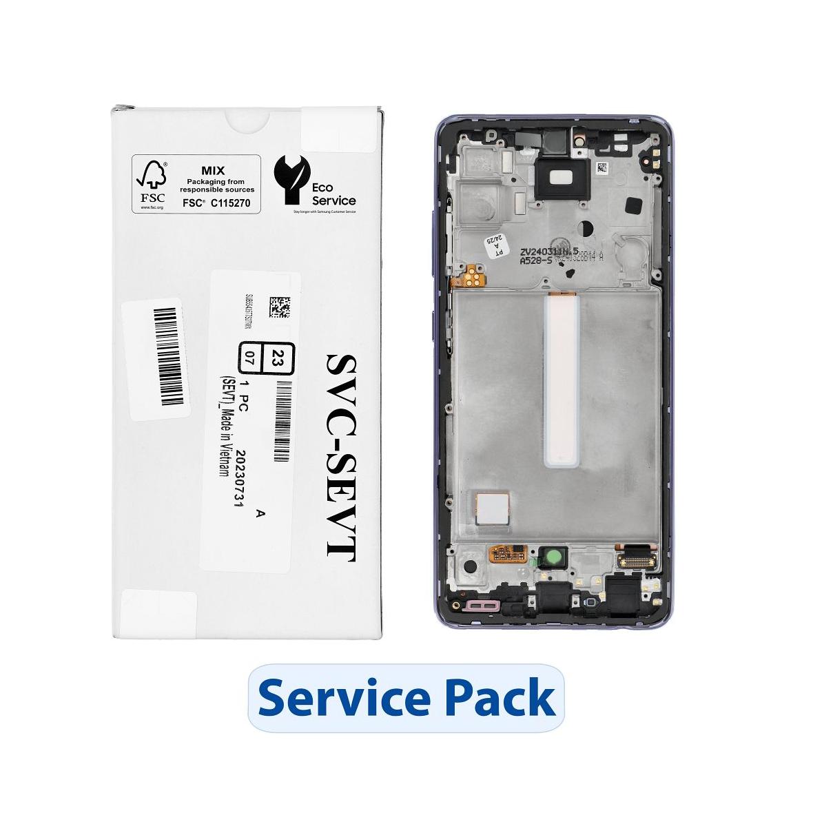 ServicePack Wyświetlacz LCD SAMSUNG  A52S 5G A528B GH82-26861C Purple