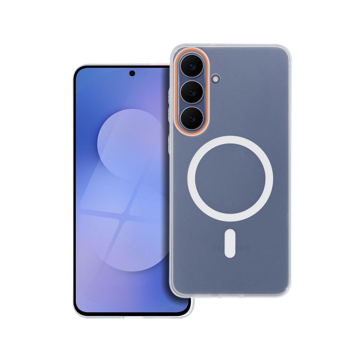 Futerał do Motorola G86 Go Orange zgodny z MagSafe transparentny