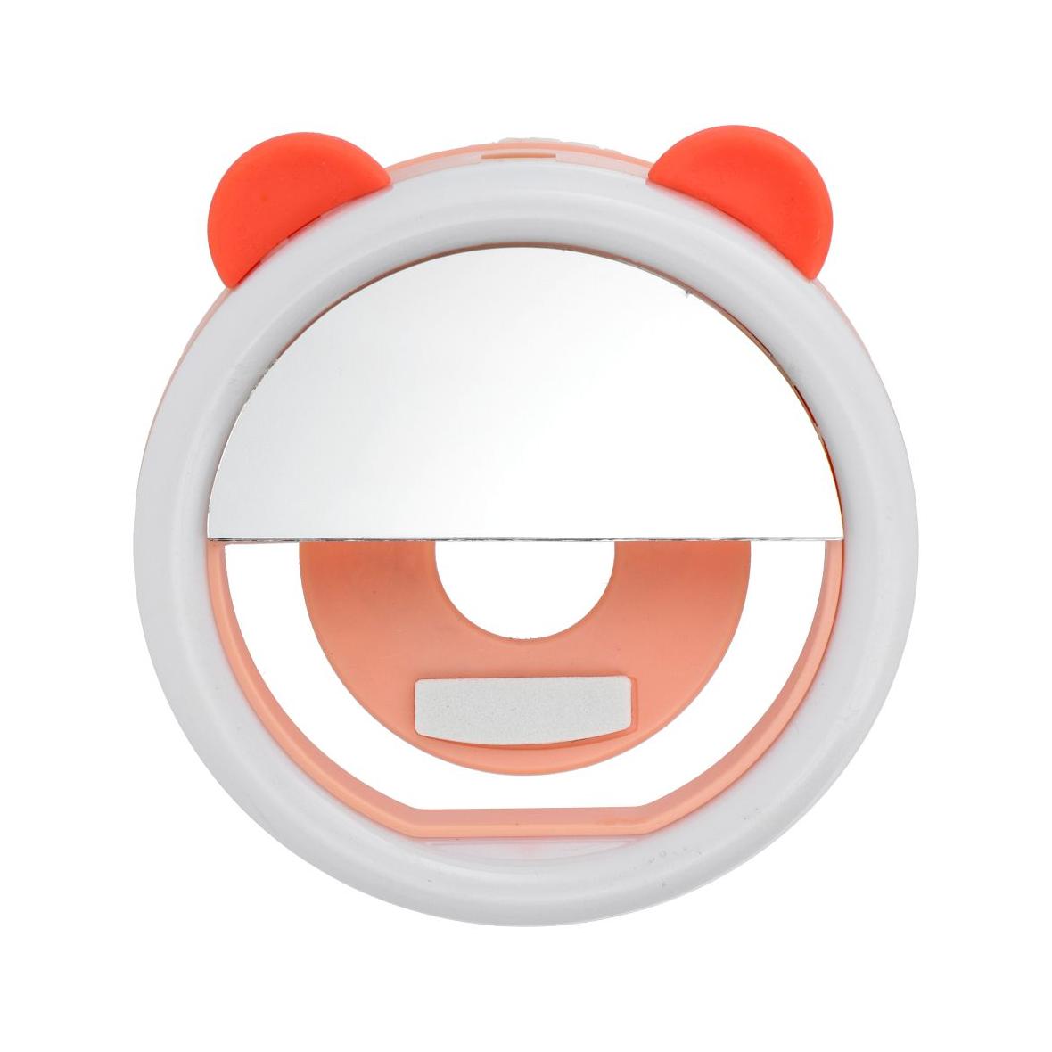 Lampa LED Ring do selfie na telefon RK12 pomarańcz miś
