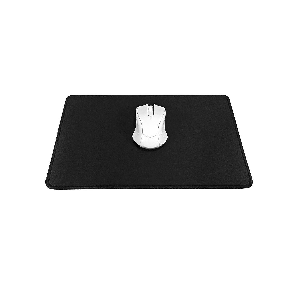Podkładka pod mysz 350 x 250 x 3 mm czarna z czarnym obszyciem