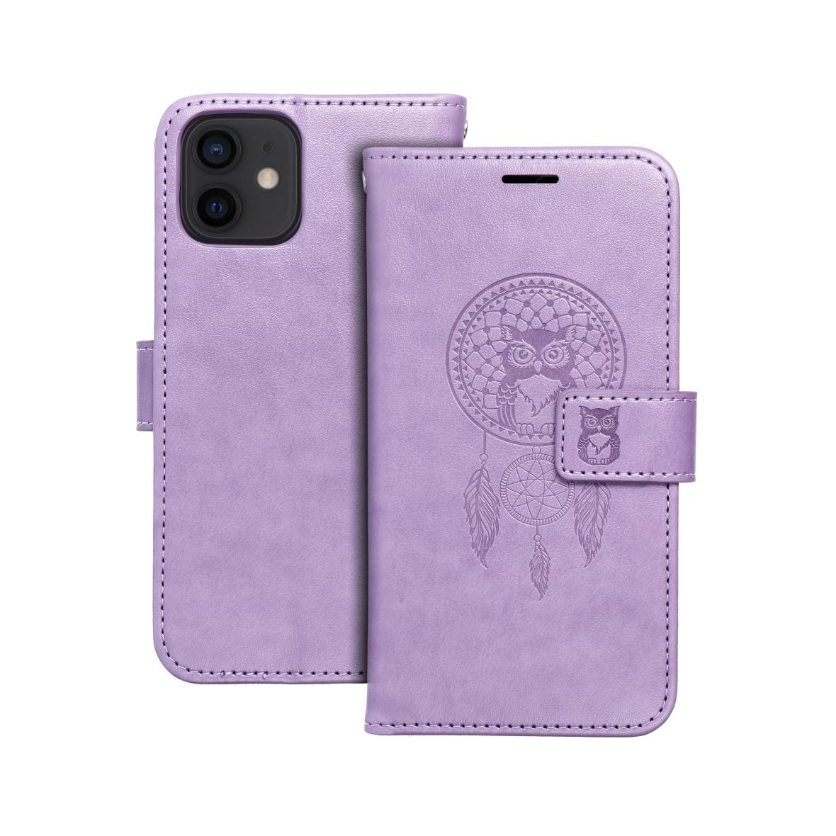 Etui z klapką na iPhone 12 / 12 PRO Mezzo Book łapacz snów fioletowe