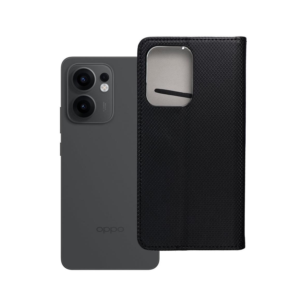 Etui z klapką na Oppo Reno 13F 4G / 5G Smart Case Book czarne