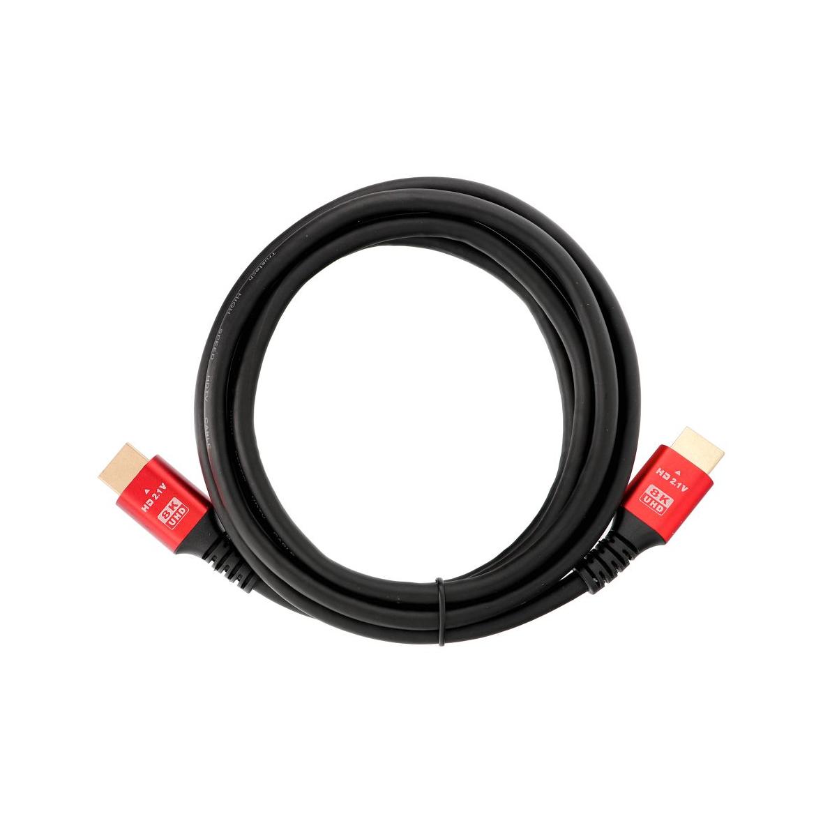 Kabel HDMI 2.1 8K 60Hz / 4K 120Hz – Ultra High Speed, HDR, eARC, VRR, 48Gbps 2 m czarny