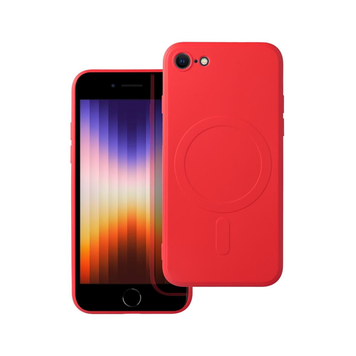 Futerał do iPhone 7 / 8 / SE 2020 / SE 2022 Silicone Mag Cover zgodny z MagSafe czerwony