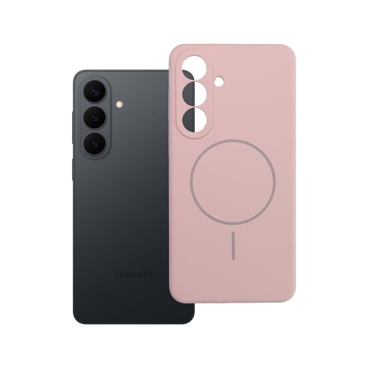 Futerał do Samsung S26 PLUS Silicone 2mm zgodny z MagSafe pudrowy róż
