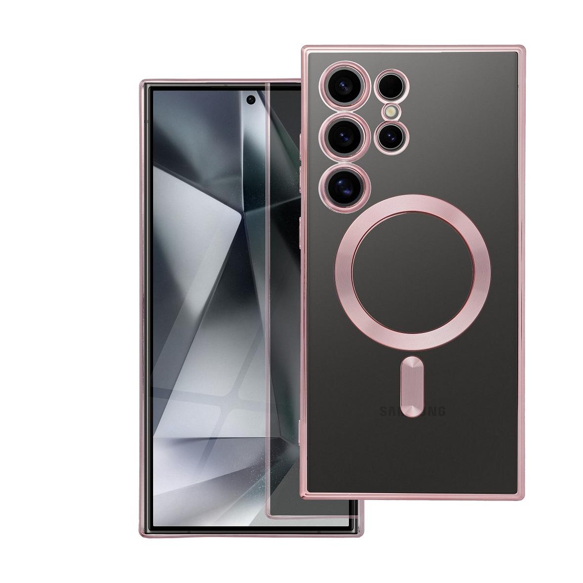 Futerał do Samsung A37 Electro Mag Cover zgodny z MagSafe złoty róż