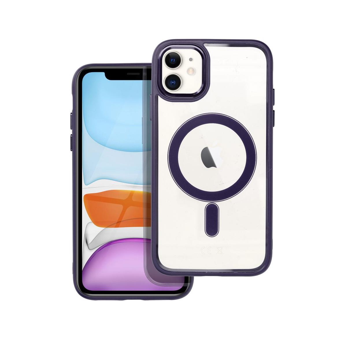 Futerał do iPhone 11 Color Edge Mag Cover zgodny z MagSafe fioletowy
