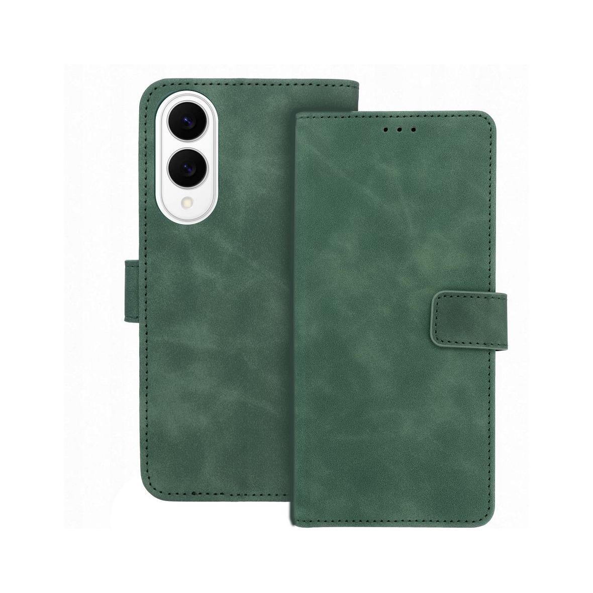 Etui z klapką na Samsung S25 EDGE Tender Book zielone