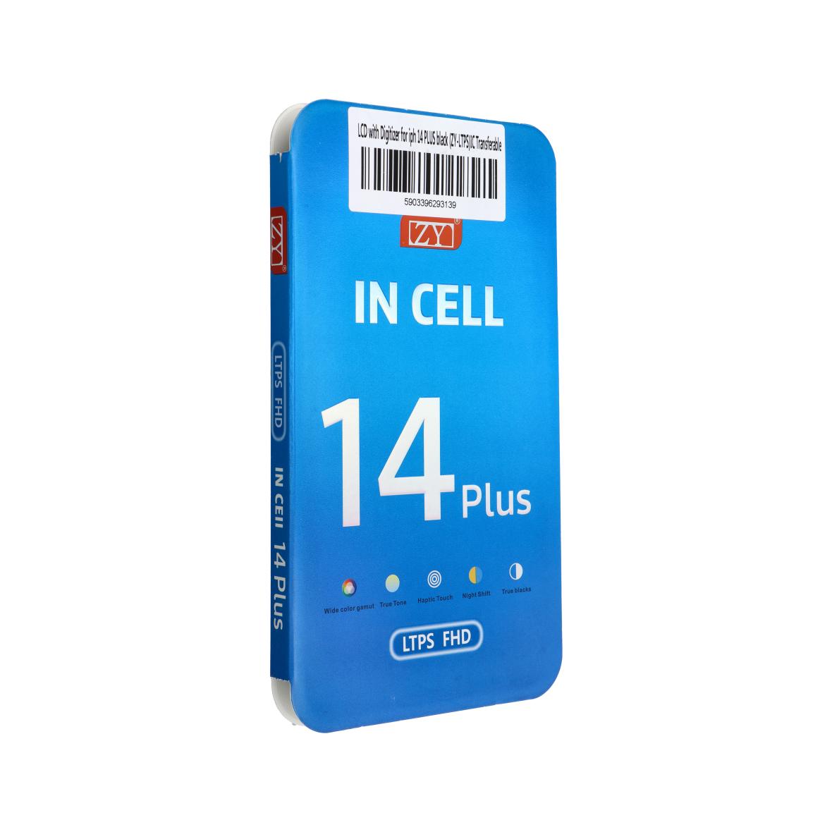 Wyświetlacz do iPhone 14 Plus z ekranem dotykowym czarnym (ZY-LTPS) IC Transferable