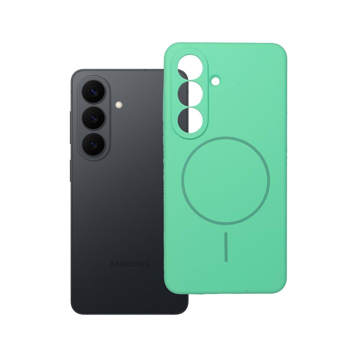 Futerał do Samsung S26 Silicone 2mm zgodny z MagSafe miętowy