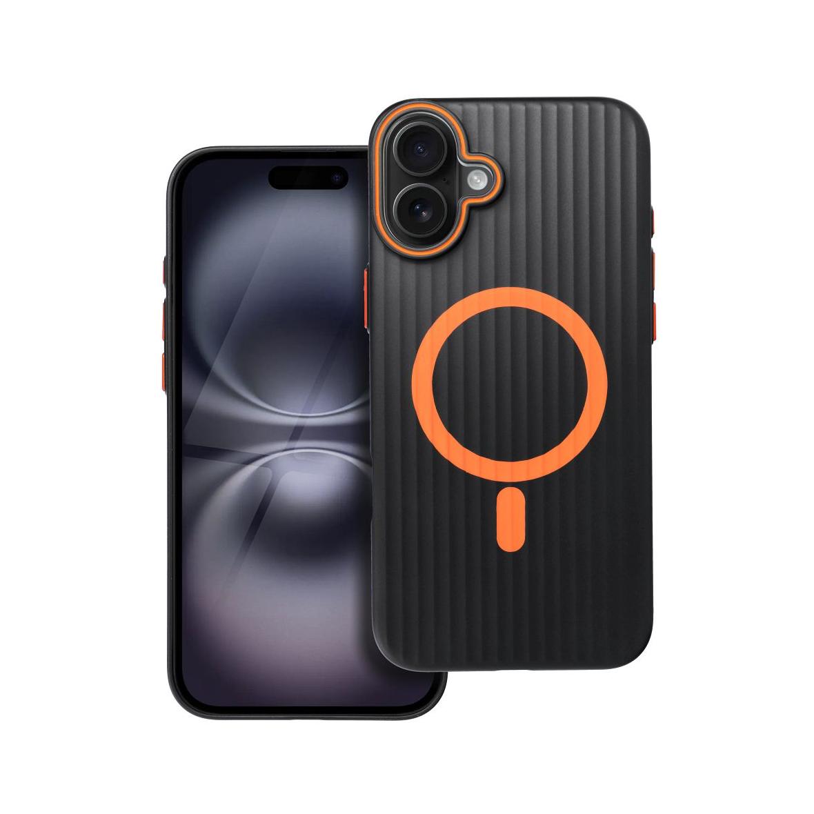 Futerał do iPhone 16 PLUS Simply zgodny z MagSafe tytanowy czarny