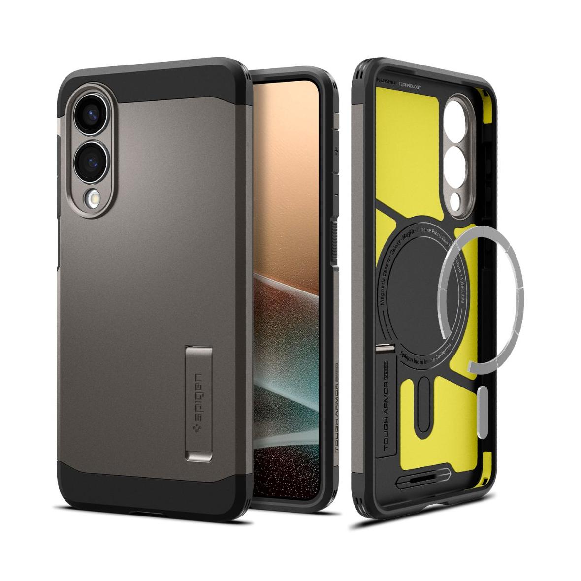 SPIGEN futerał TOUGH ARMOR kompatybilny z MagSafe do SAMSUNG S25 Edge gunmetal