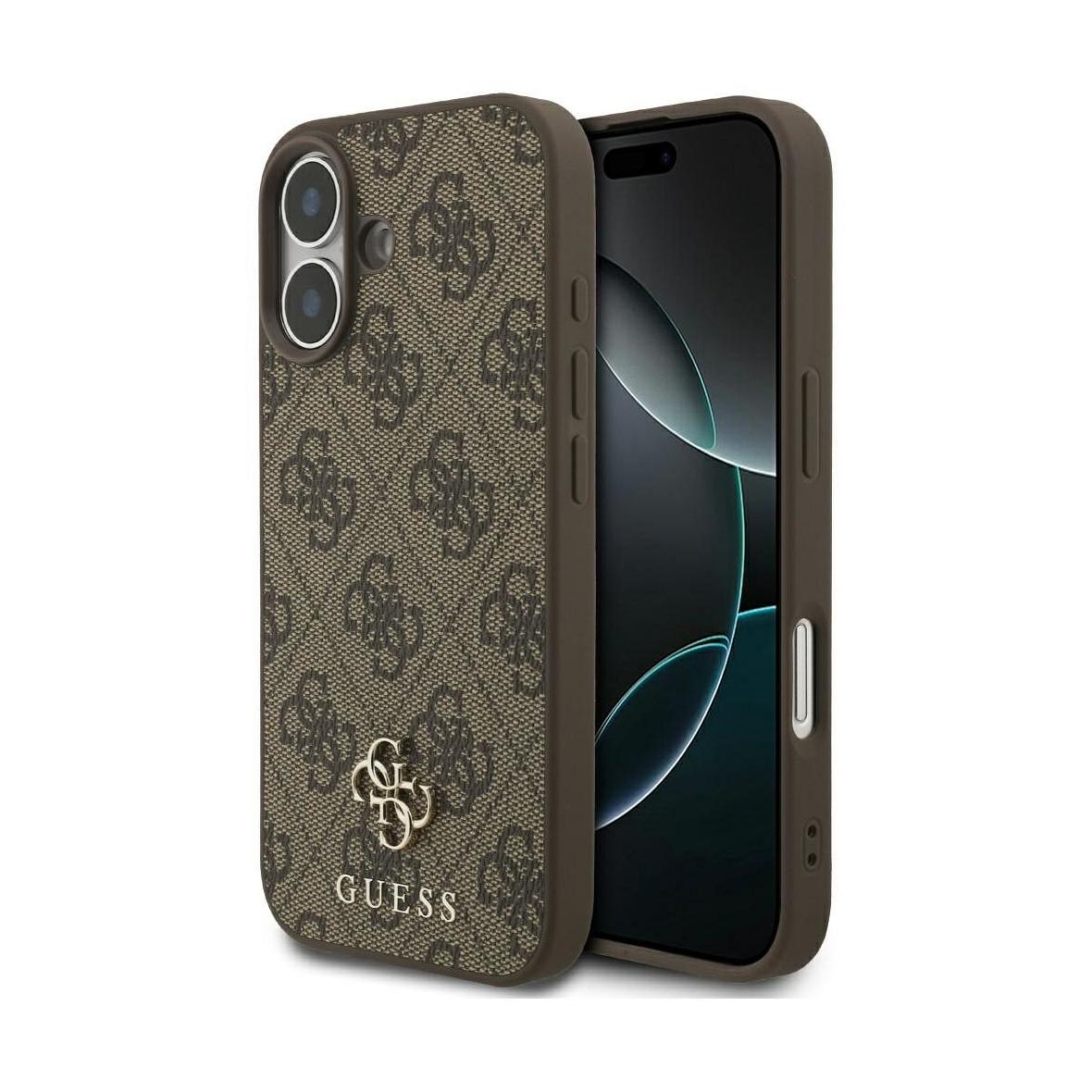 GUESS futerał do IPHONE 17 kompatybilny z MagSafe GUHMP17SP4SM4MW (PU 4G Small 4G and Classic) brązowy