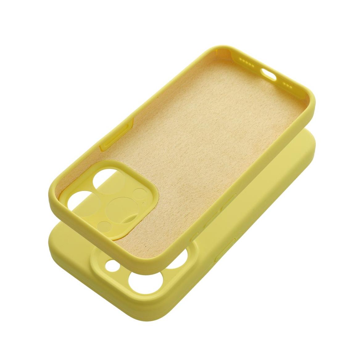 Futerał do iPhone 16 PRO Silicone 2mm żółty