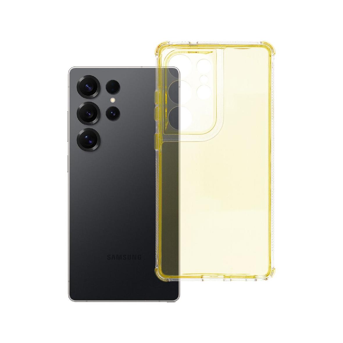 Futerał do Samsung S25 ULTRA Matrix Clear żółty