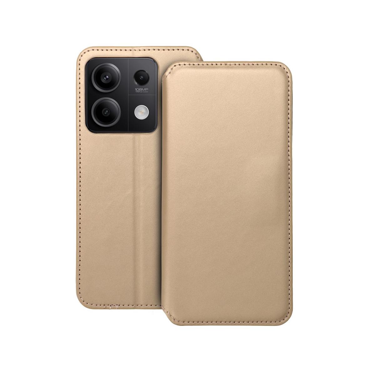Etui z klapką na Xiaomi Redmi NOTE 13 5G Dual Pocket Book złote