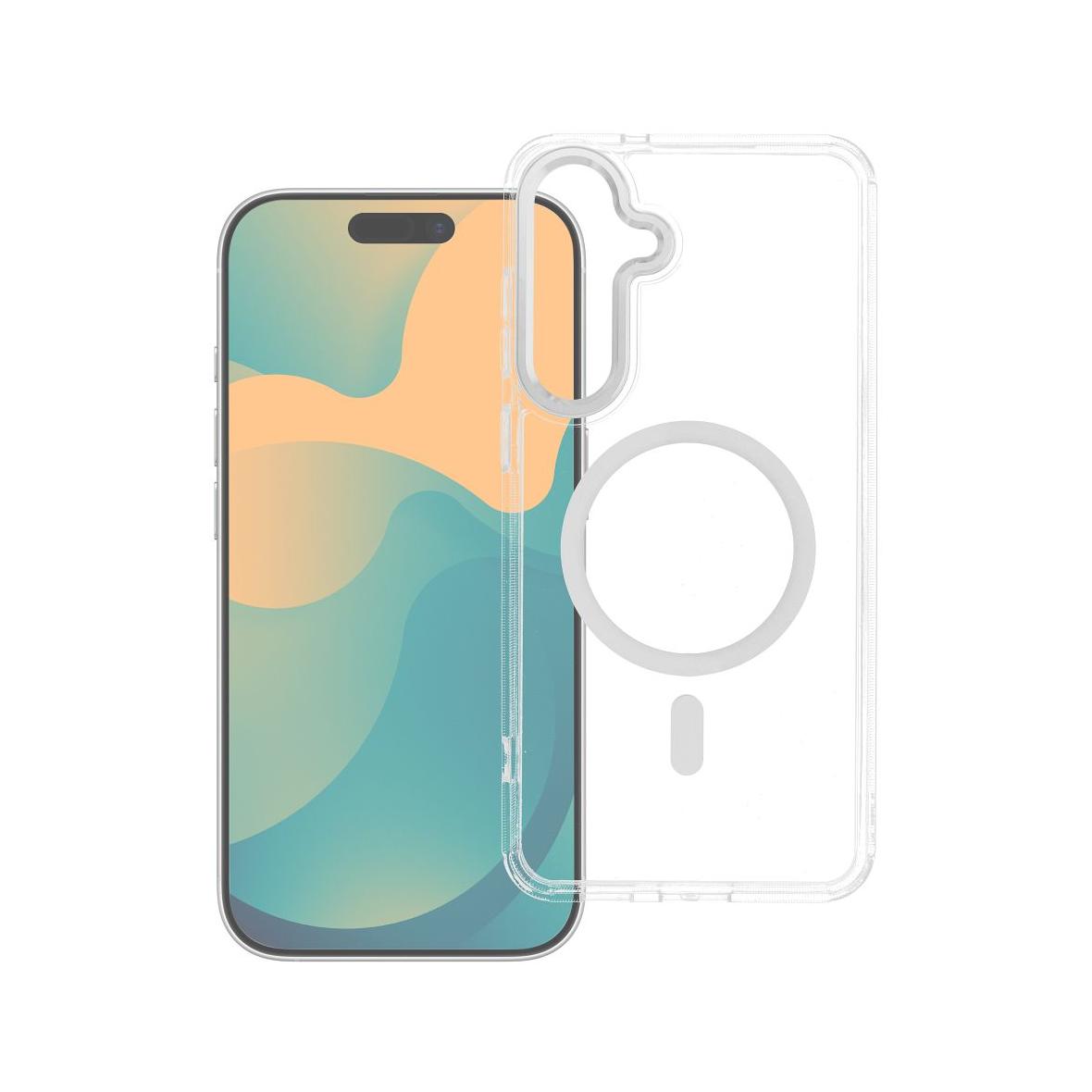 Futerał do Samsung A37 Frame Cleear Hybrid Mag Cover zgodny z MagSafe transparentny