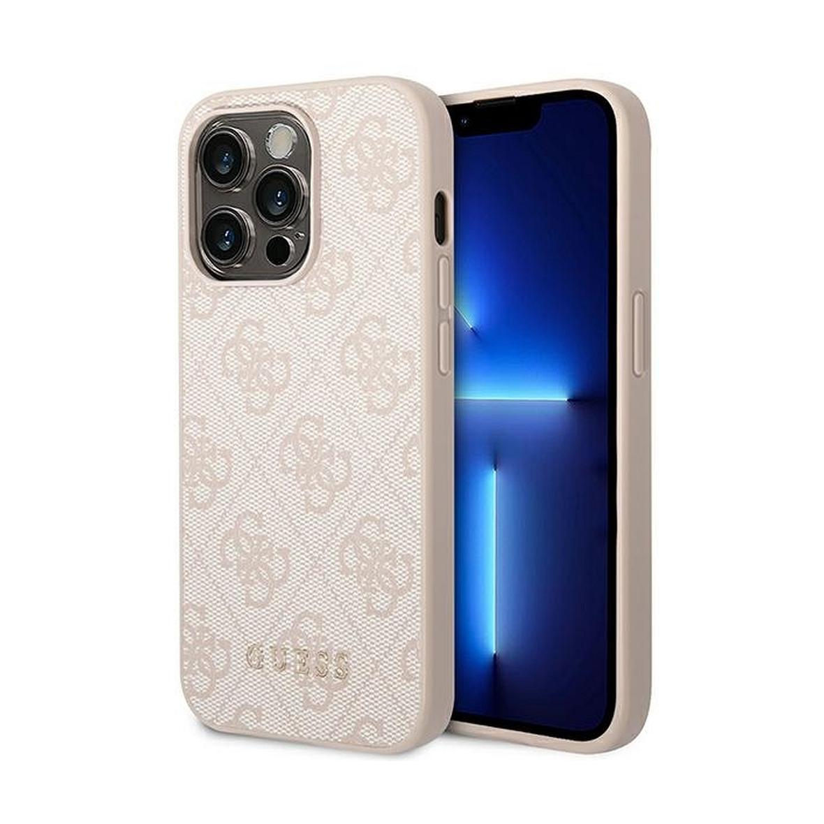 GUESS futerał do IPHONE 14 Pro GUHCP14LG4GFPI (4G Gold Logo) różowy