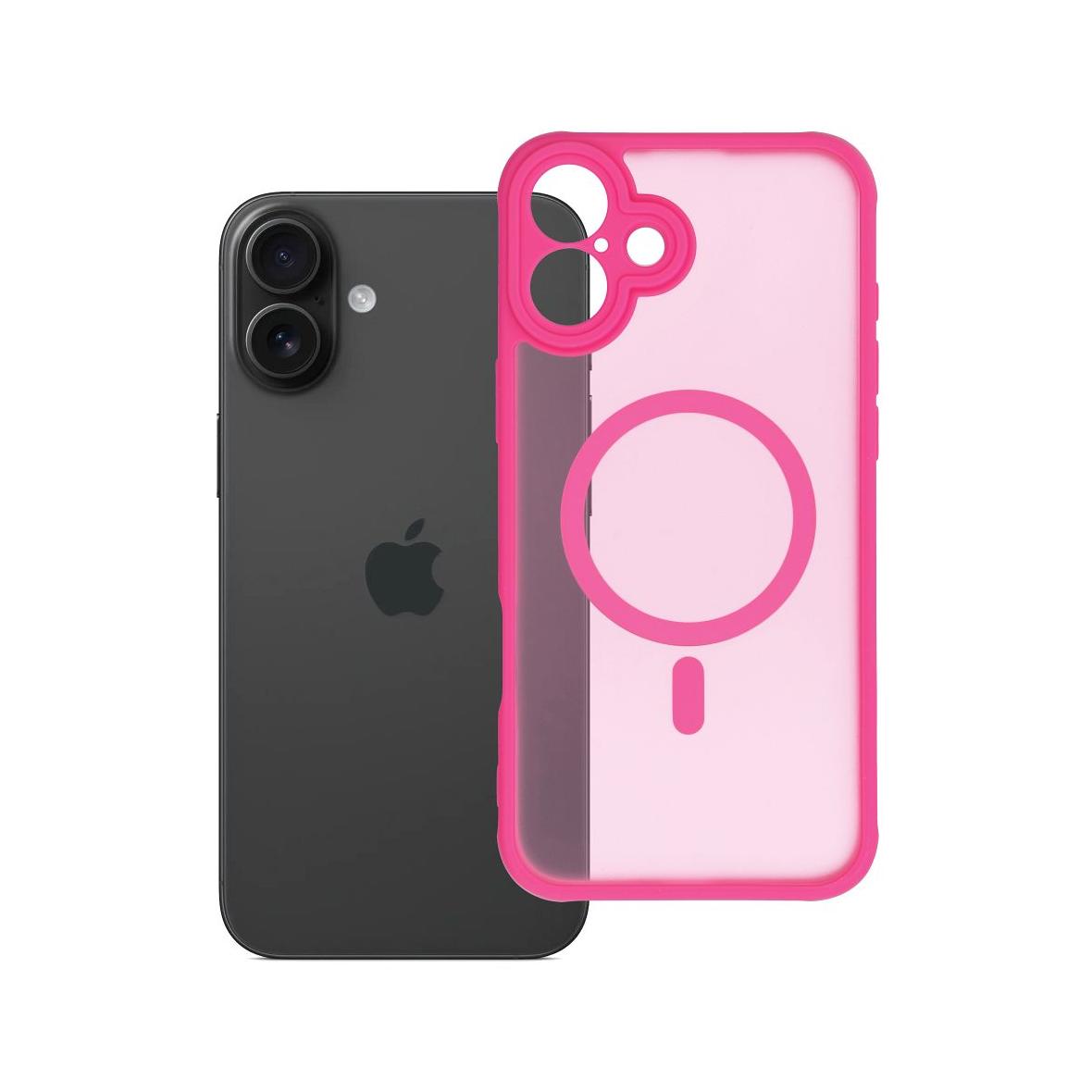 Futerał do iPhone 16 PLUS Full Matte Mag Cover zgodny z MagSafe różowy