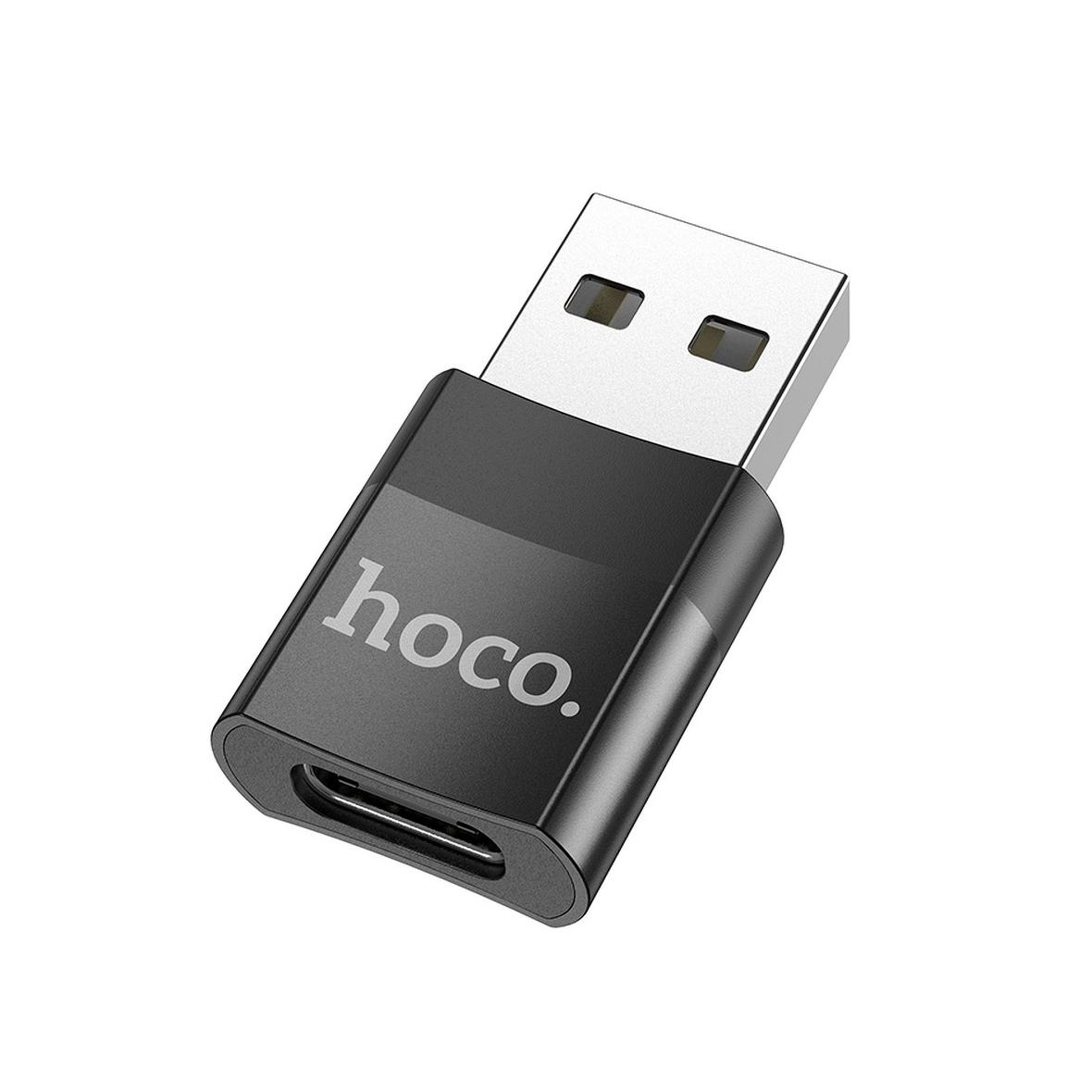 Adapter OTG USB A do USB C Hoco UA17 czarny