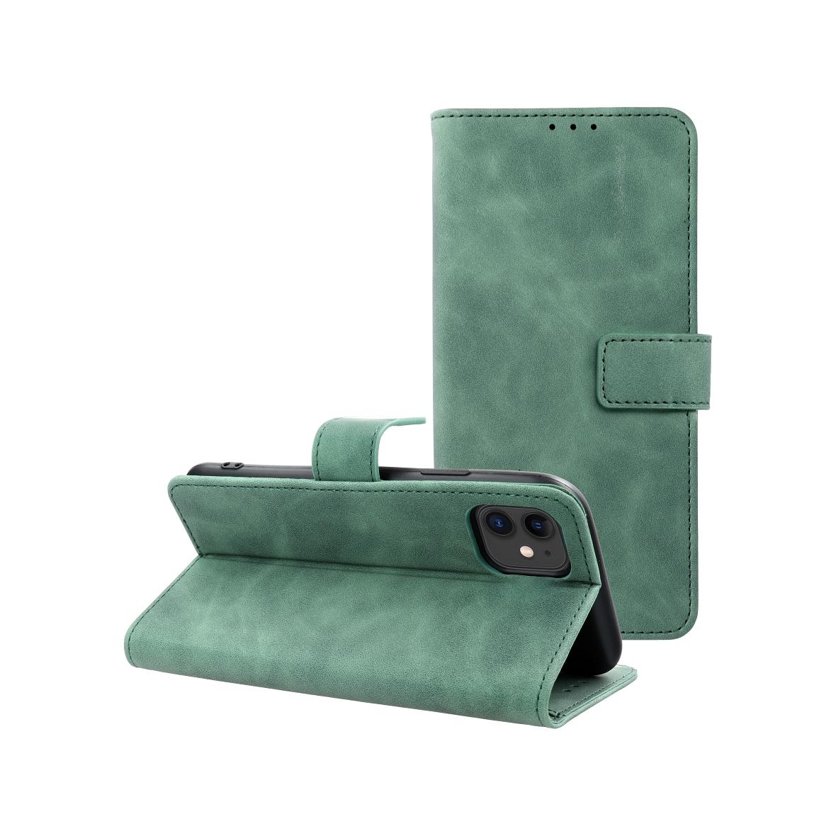 Etui z klapką na iPhone 11 Tender Book zielone