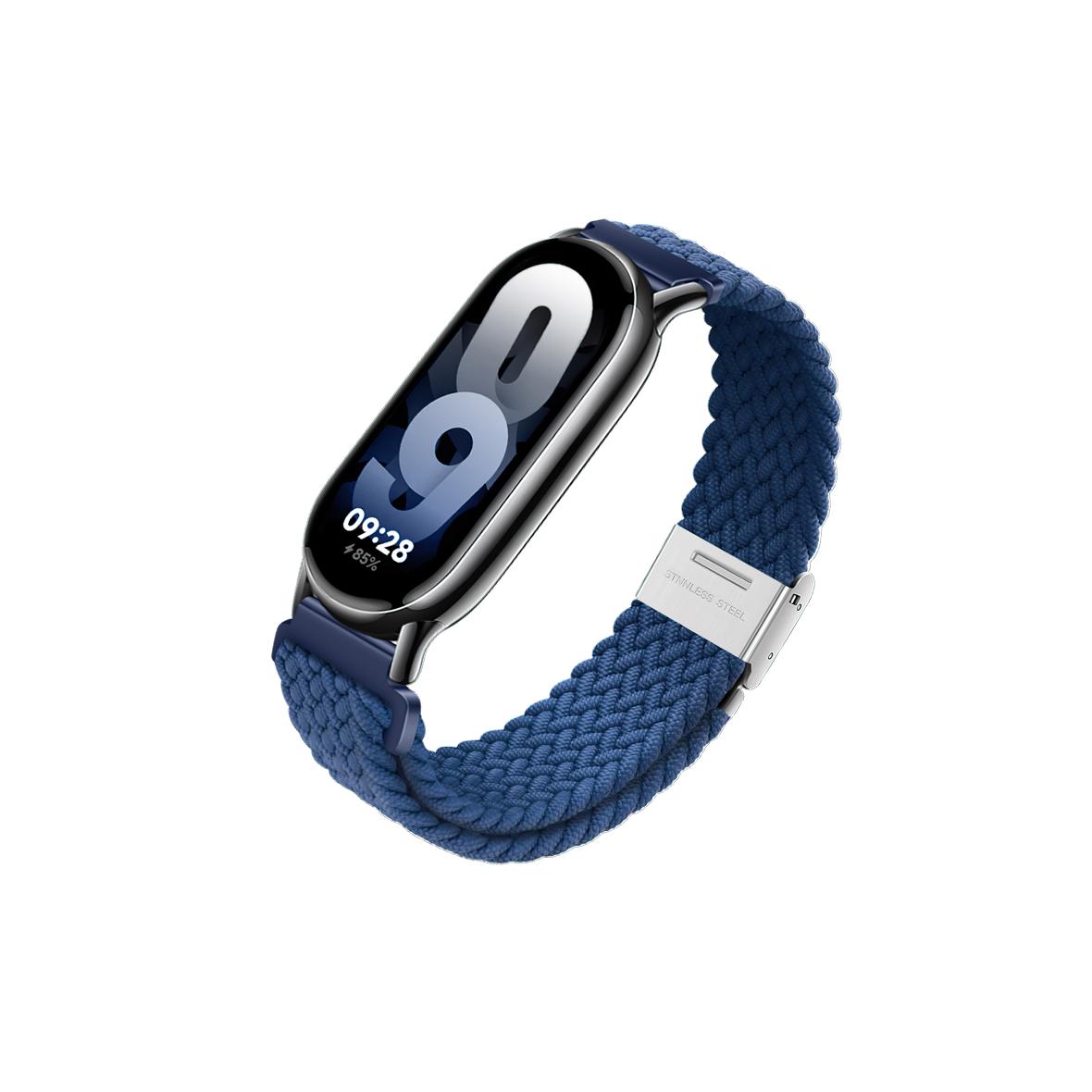 Pasek do Mi Band 8 Xiaomi Forcell F-Design FX5 sprzączka włókno poliestrowe granatowy