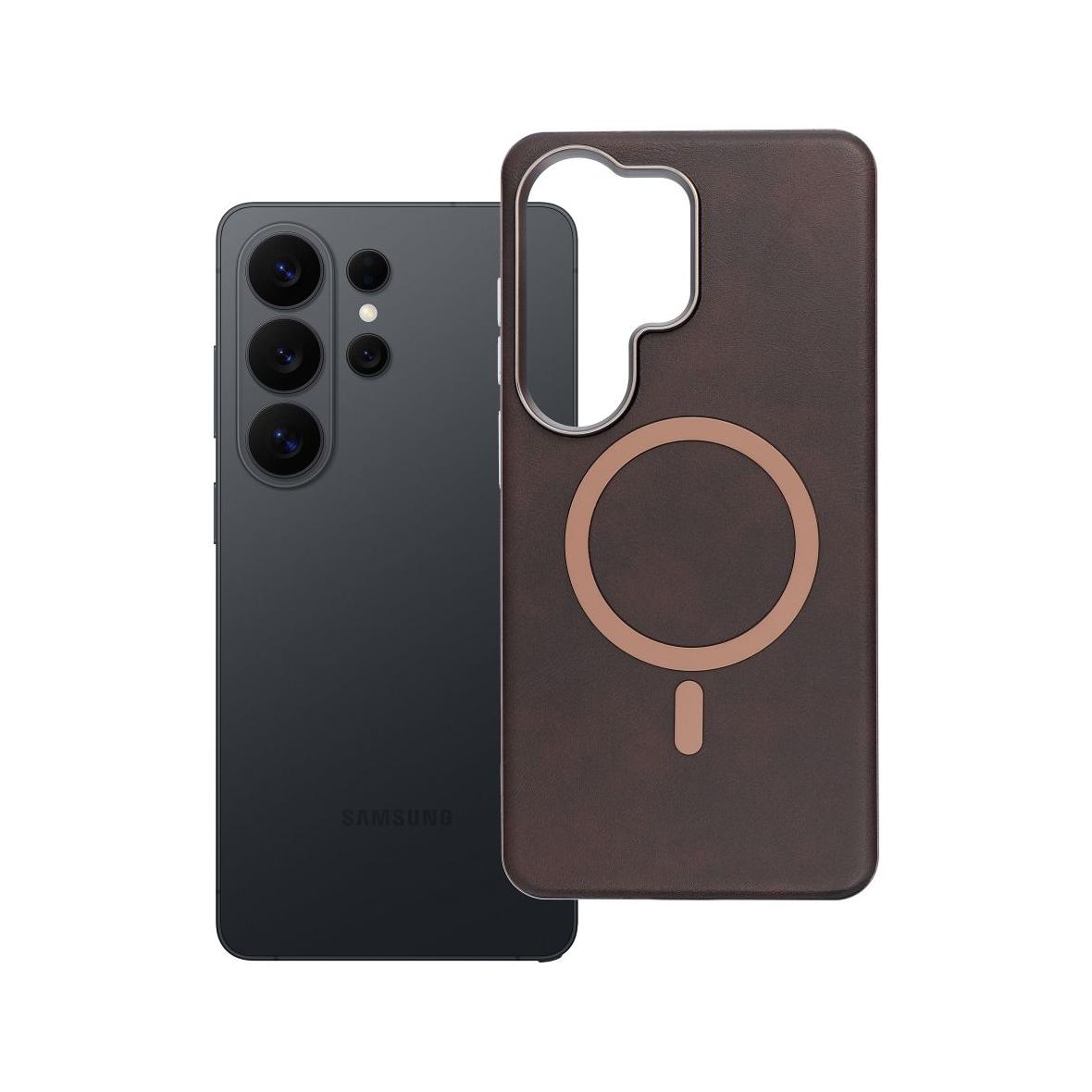 Futerał do Samsung S26 ULTRA Gentleman Mag Cover zgodny z MagSafe brązowy