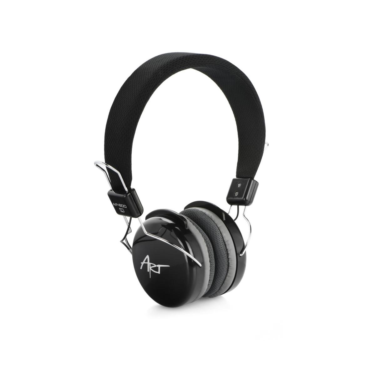 Słuchawki przewodowe nauszne Jack 3,5 mm Art AP-60MD czarne