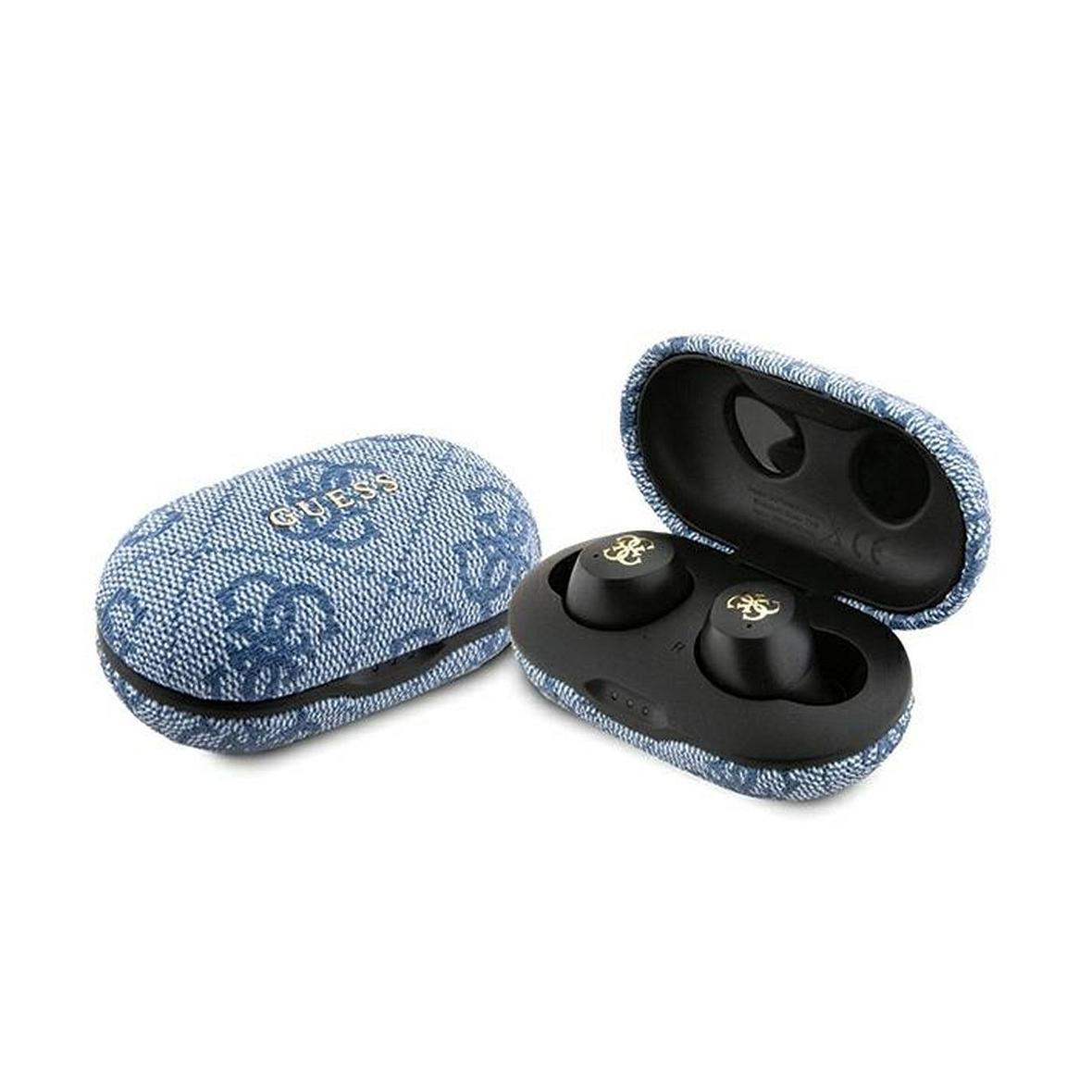 GUESS słuchawki bezprzewodowe bluetooth TWS ENC GUTWSP4EGB (4G Metal) niebieskie
