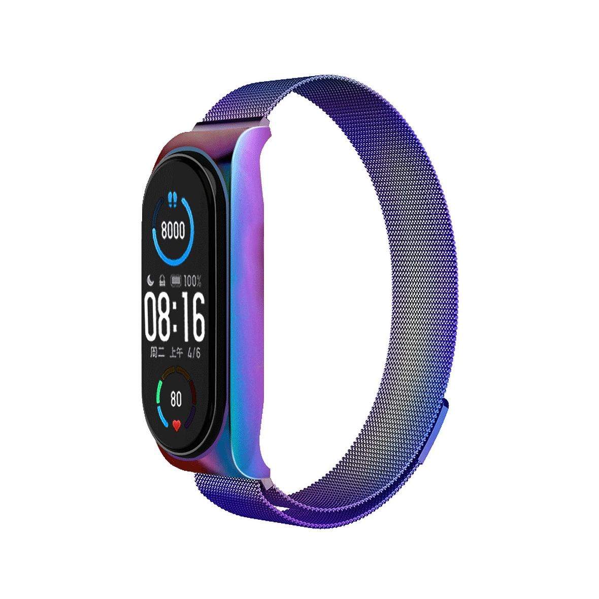 Pasek metalowy METAL do XIAOMI  Mi Band 5 / 6 wielokolorowy (05)