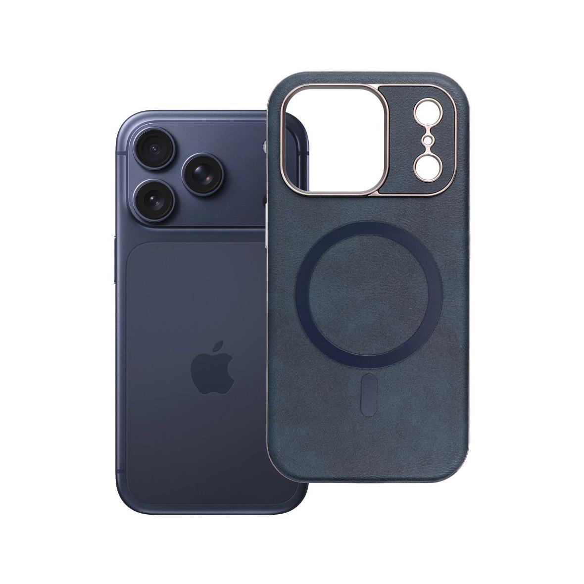 Futerał do iPhone 17 PRO Gentleman Mag Cover zgodny z MagSafe granatowy