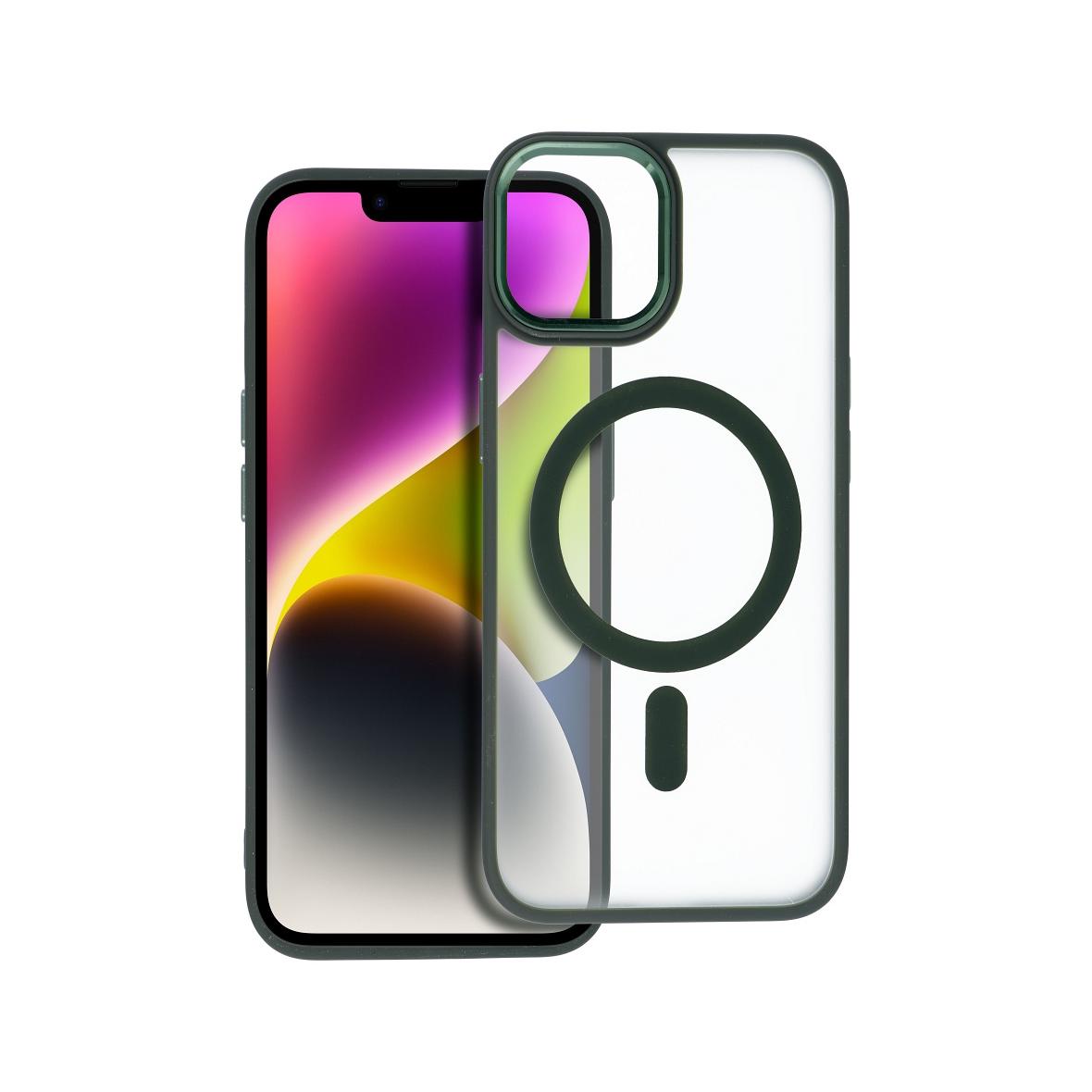 Futerał do iPhone 14 Matte Mag Cover zgodny z MagSafe zielony