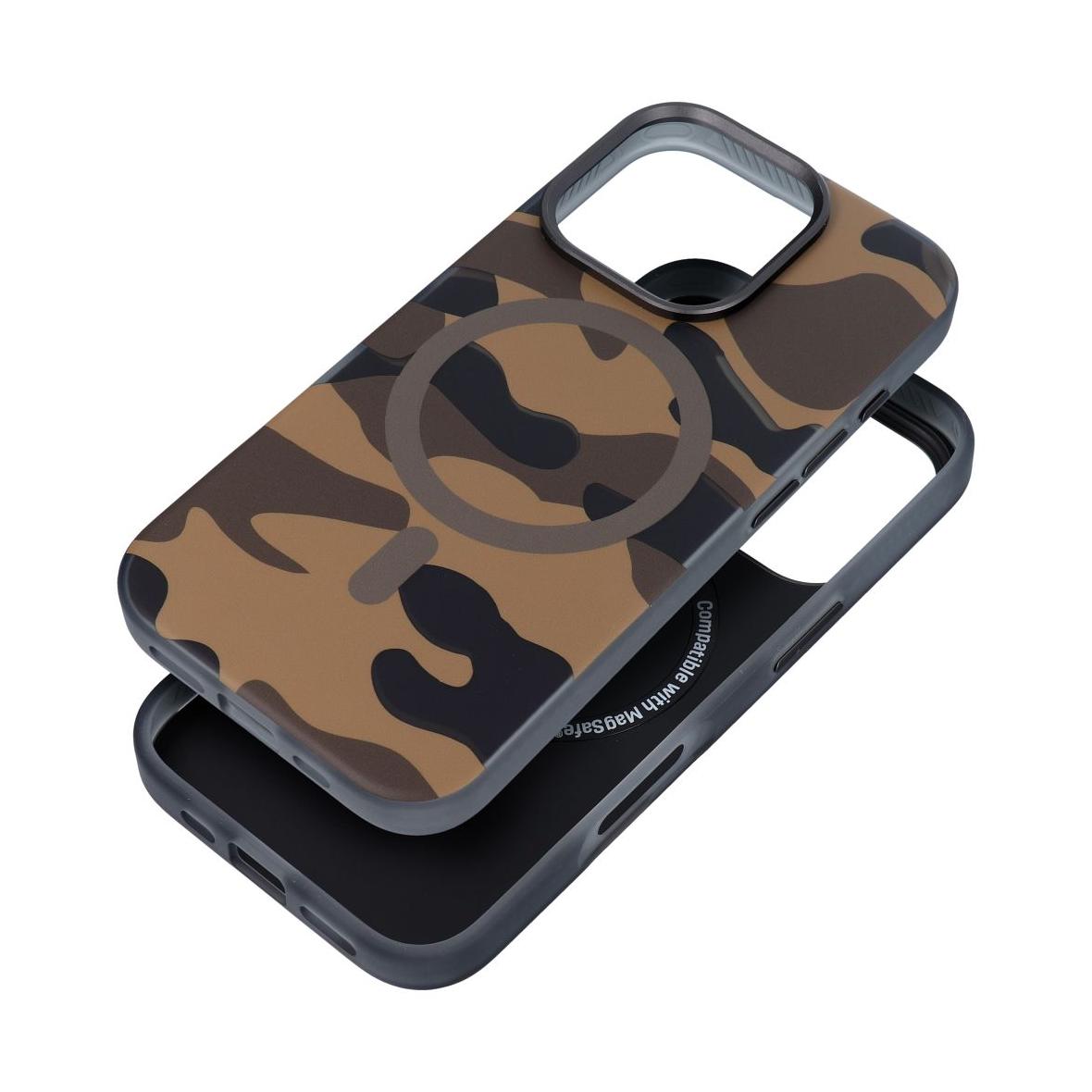 Etui na iPhone 16 PRO Forcell F-Protect Levels Dual Layer 4D technology zgodny z MagSafe Military Drop-Test desert camo