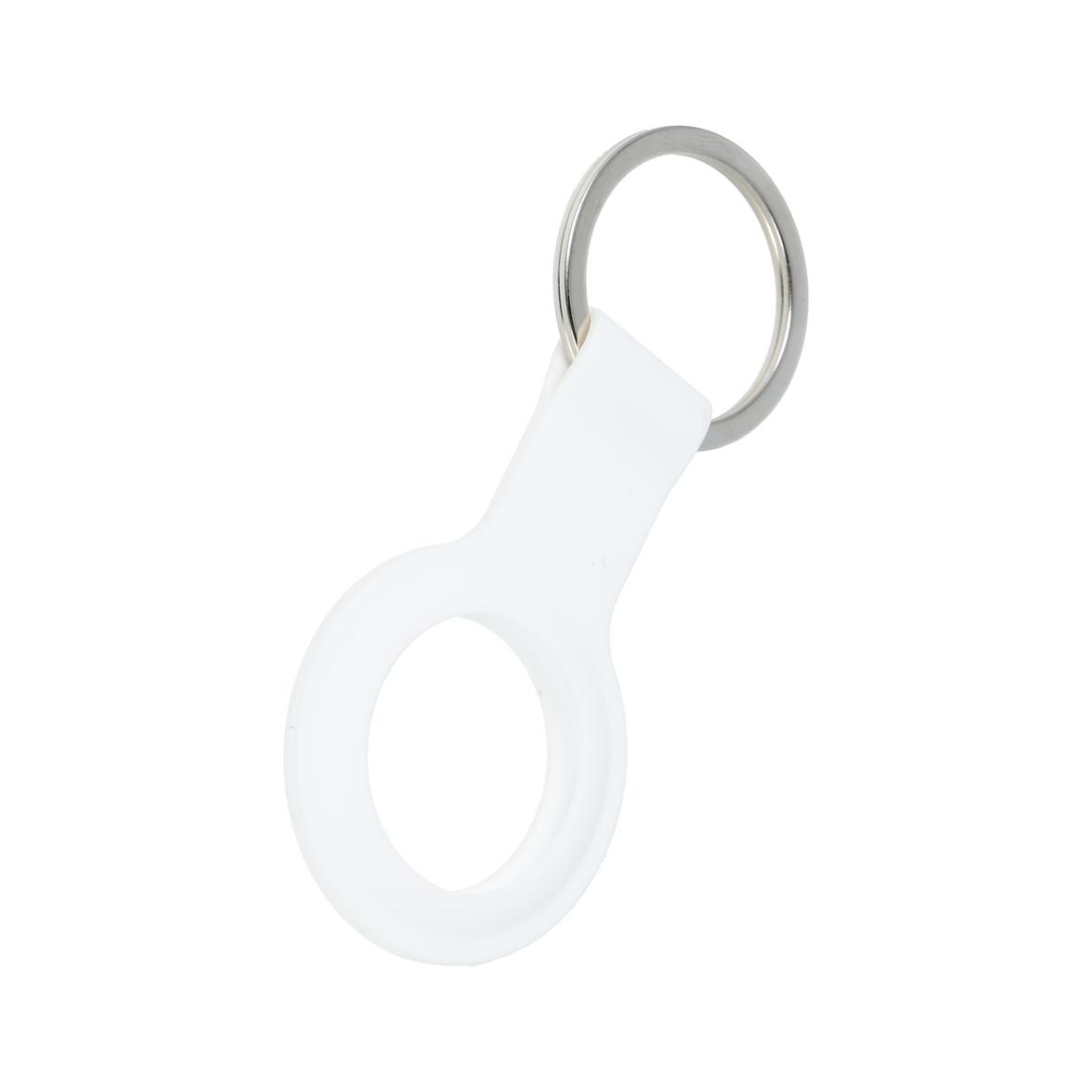 Brelok do lokalizatora AIRTAG / FORCELL F-TAG - SILICONE biały