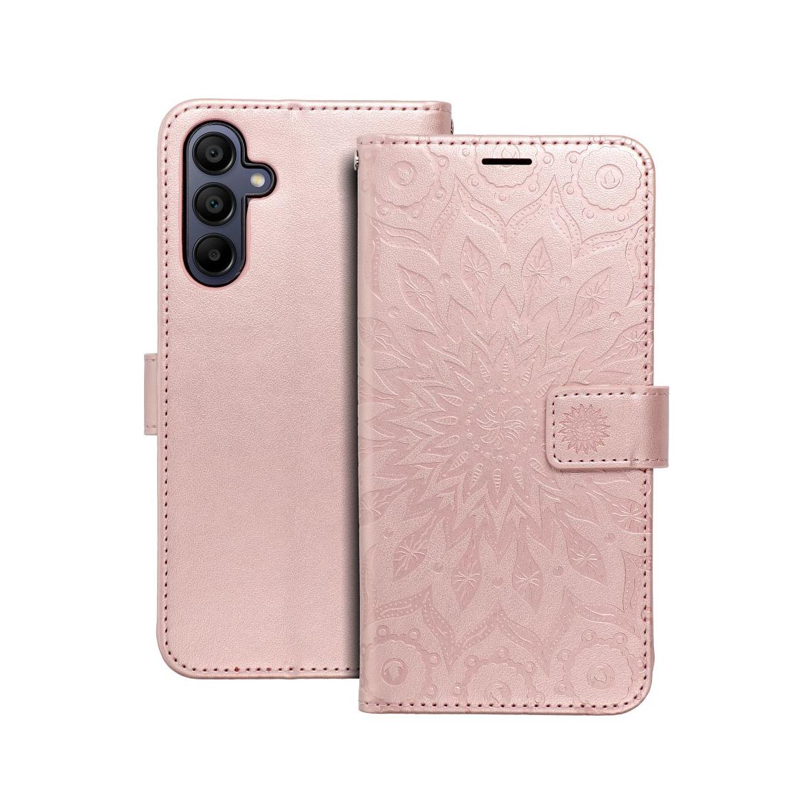 Etui z klapką na Samsung A15 4G / A15 5G Mezzo Book mandala złoto-różowe