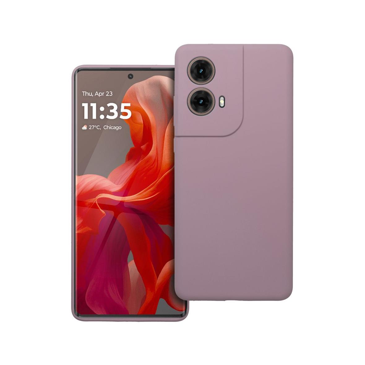 Futerał do Motorola G85 5G Silicone 2mm pudrowy róż