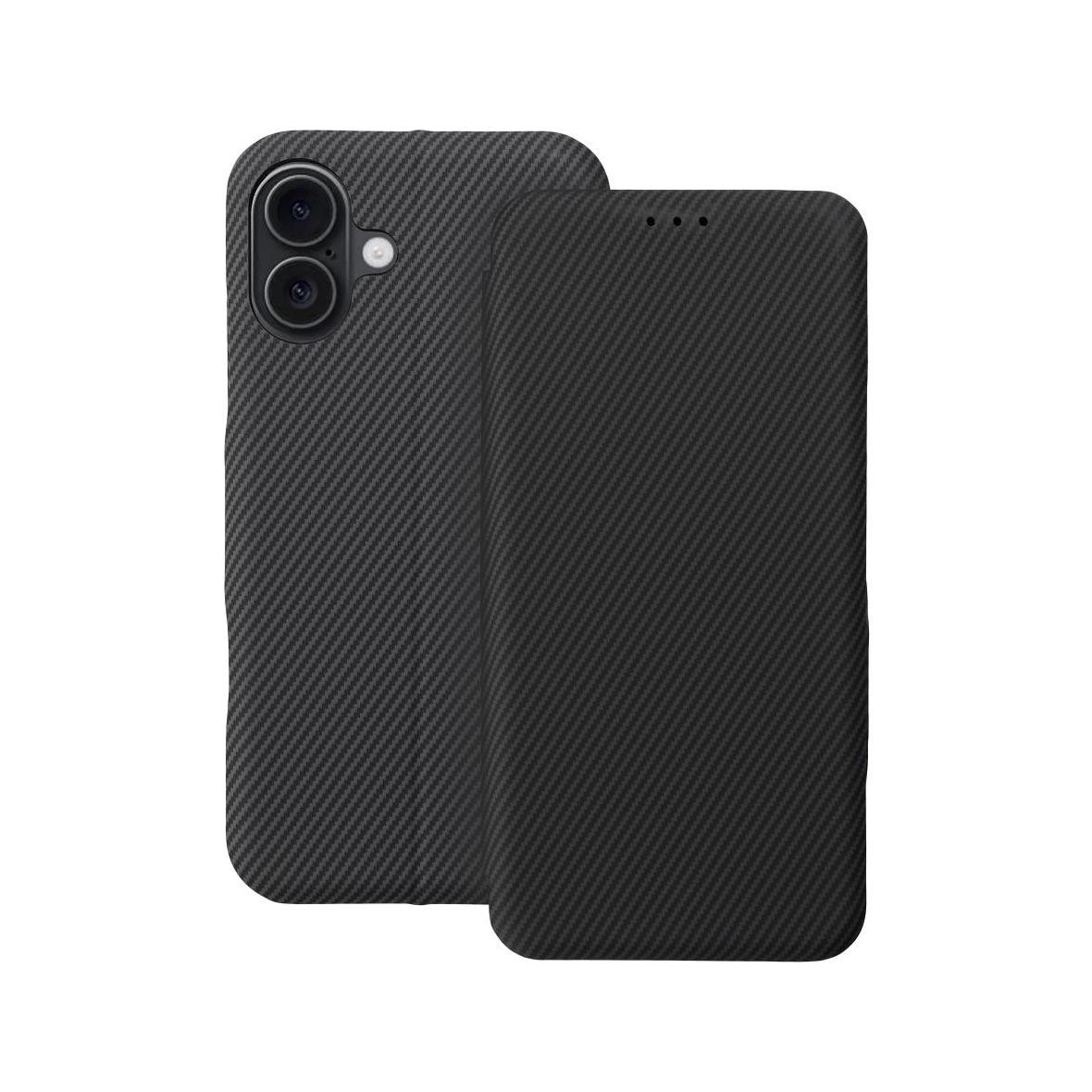 Etui z klapką na iPhone 16 PLUS Folio Side Magnet szare