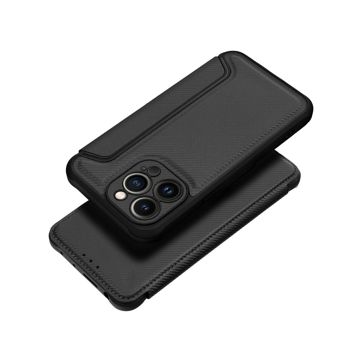 Etui z klapką na iPhone 16e (SE 4 2025) Razor Book czarne