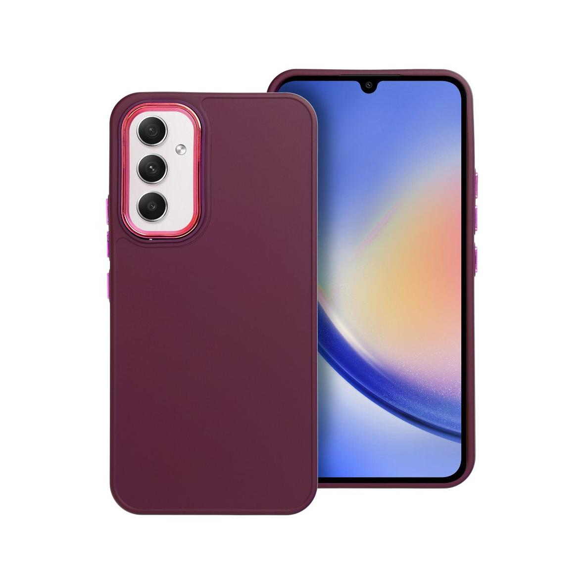 Futerał do Samsung A54 5G Frame fioletowy