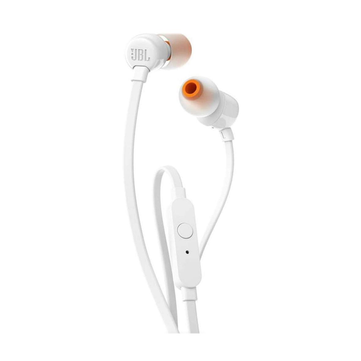 Słuchawki przewodowe douszne Jack 3,5 mm JBL T110 białe