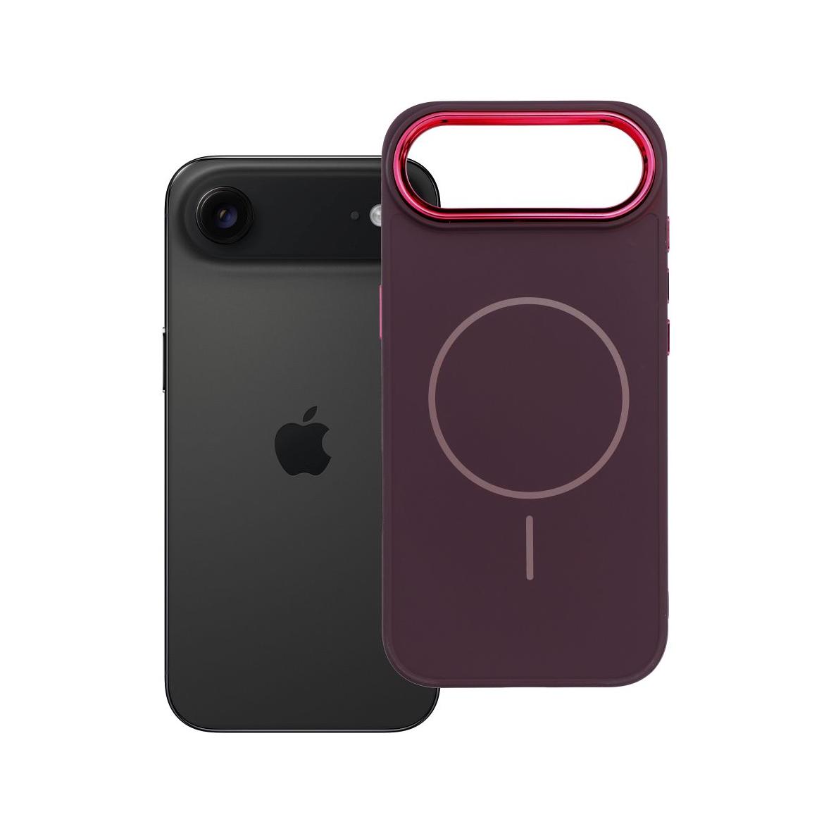 Futerał do iPhone 17 AIR Frame Mag Cover zgodny z MagSafe fioletowy